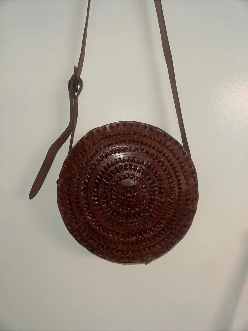 Handcrafted Mexican Leather Crossbody Bag 🤎 - Never Used
